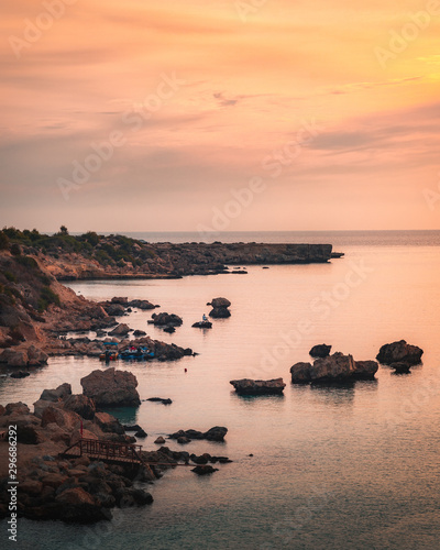 Beautiful beach of Konnos Bay in Cape Greko natural park, Cyprus