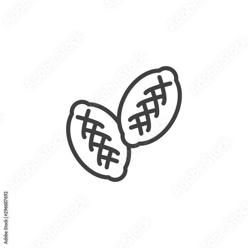 Patties, patty line icon. linear style sign for mobile concept and web design. Russian pies, Hotcakes outline vector icon. Symbol, logo illustration. Vector graphics