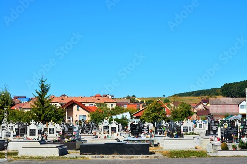 a cemetery in the city Reghin Romania photo