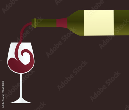 Glass of red wine
