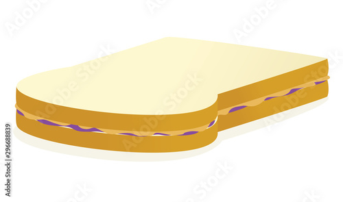 Peanut butter and jelly sandwich