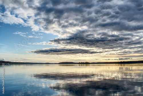 Beautiful cloudscape over the sea. Finland  Tammisaari. Can be used as background  walpapers  postcards and many more ...