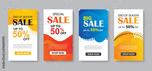 Modern liquid abstract set for sale banners template. Use for flyer, discount special offer design, promotion background.