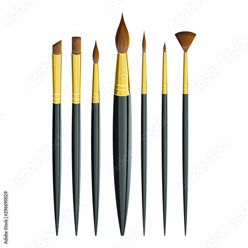Artist paint brush vector design illustration isolated on white background