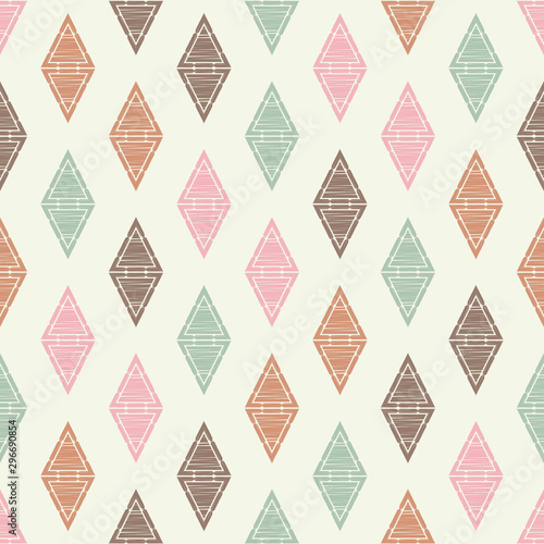 Ethnic boho seamless pattern. Lace. Embroidery on fabric. Patchwork texture. Weaving. Traditional ornament. Tribal pattern. Folk motif. Vector illustration for web design or print.