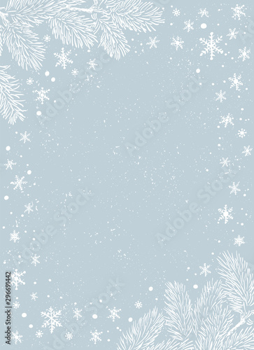 Christmas border. Vector frame of Christmas Background