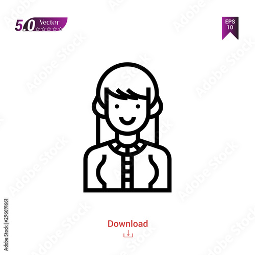 singapore  national costume icon vector isolated on white background.logo, People , Graphic design, mobile application, icons 2019 year, user interface. Editable stroke. EPS10 format