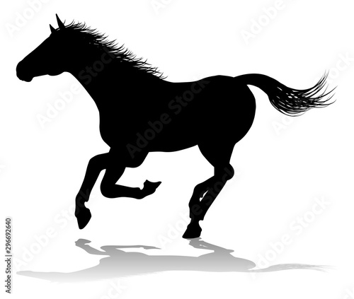A horse animal detailed silhouette graphic