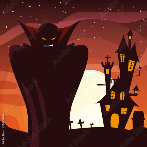 Halloween vampire vector design