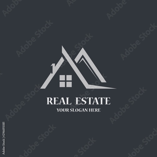 Real estate logo template vector icon