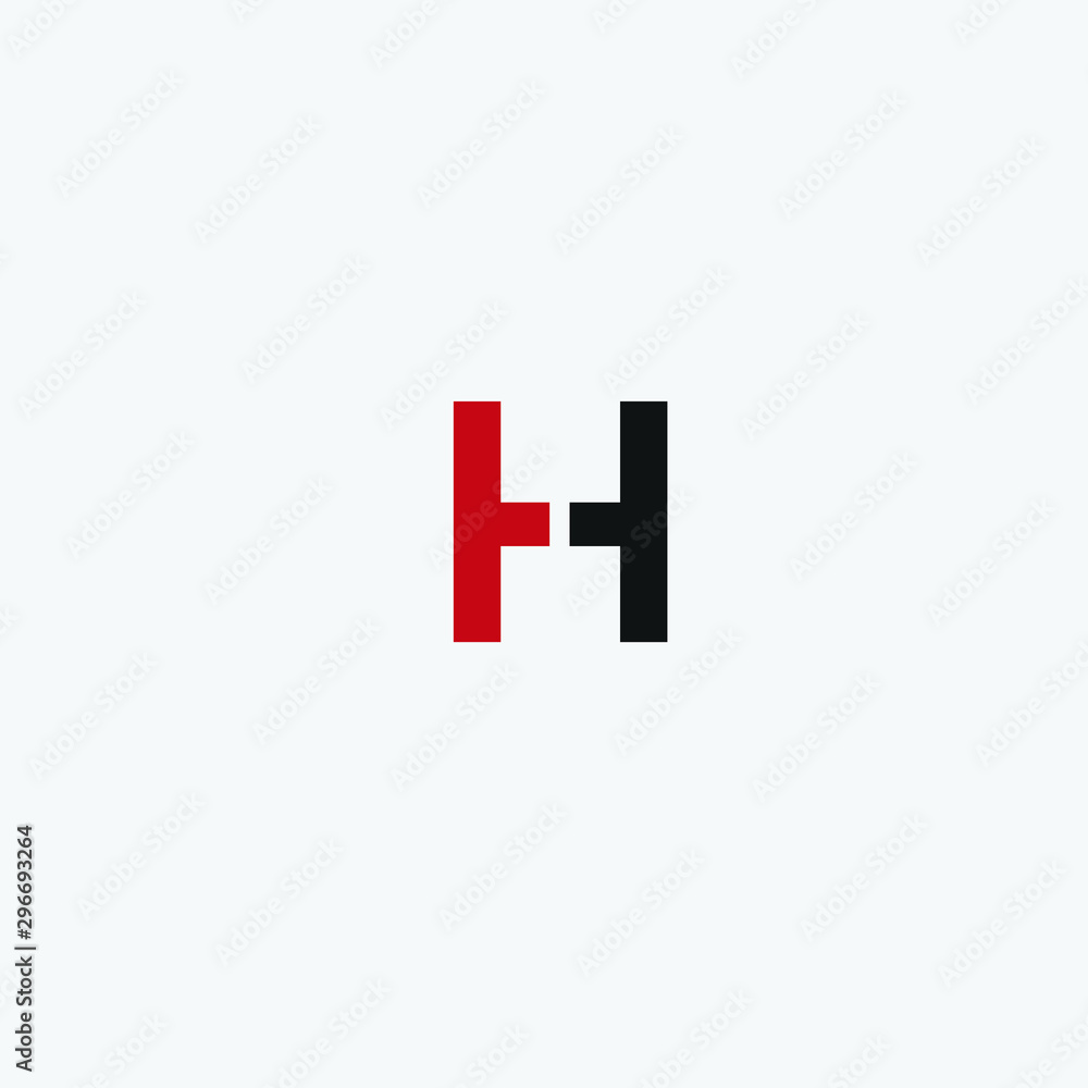 HH initials letter icon logo vector in black and red free download HH initials letter icon logo vector in black and red free download