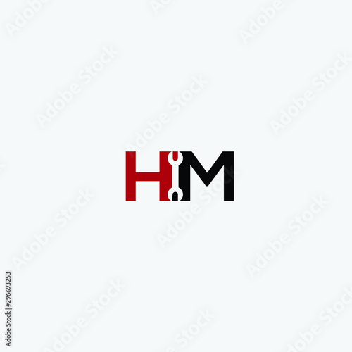 HM initial letters maintenance logo vector