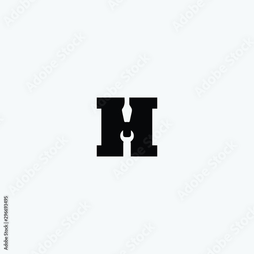 H initial letter maintenance logo vector
