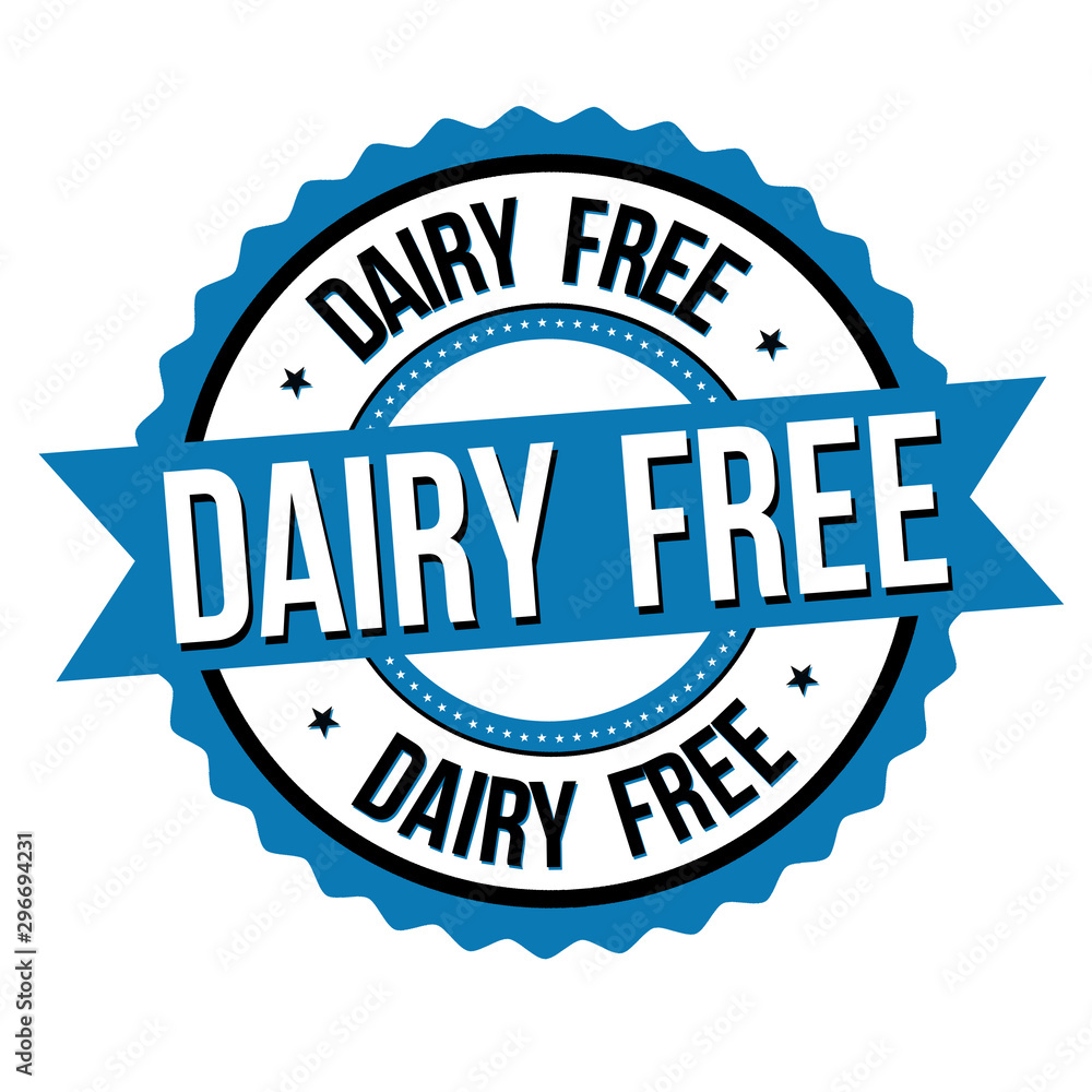 Obraz premium Dairy free label or sticker