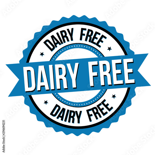 Dairy free label or sticker