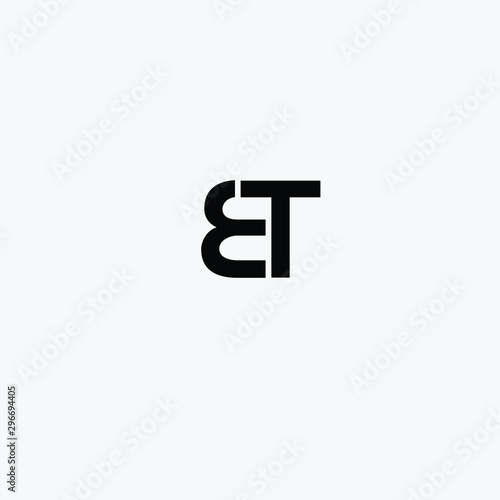 BT initials letter icon logo vector in black free download