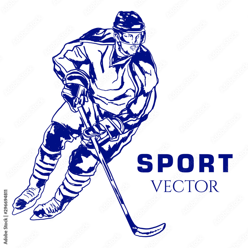 One single line drawing of young ice hockey player celebrate a goal at  competitive game on ice rink stadium vector illustration graphic. Sport  tournament concept. Modern continuous line draw design 7767913 Vector Art  at Vecteezy