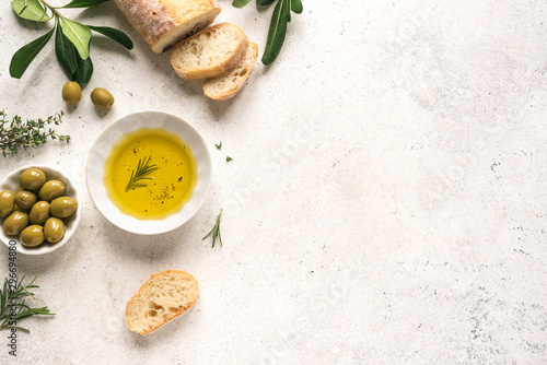 Fototapeta Olive Oil and bread