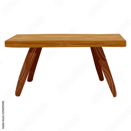 Stylish scandic living room interior - table. Home lagom decoration. Cozy season. Modern apartment furnished in hygge style. Vector isolated image