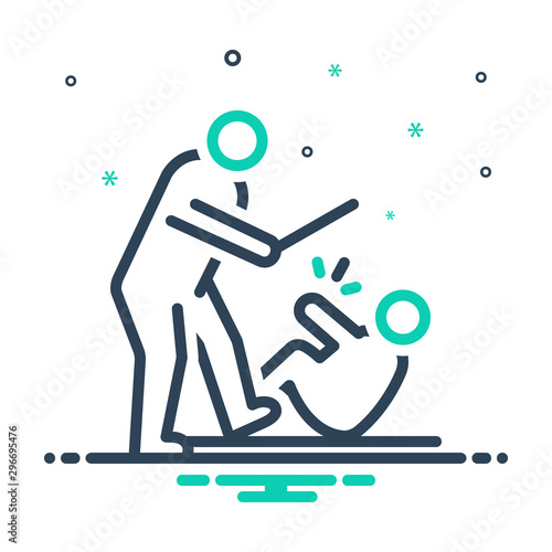 mix icon for violent brutal  