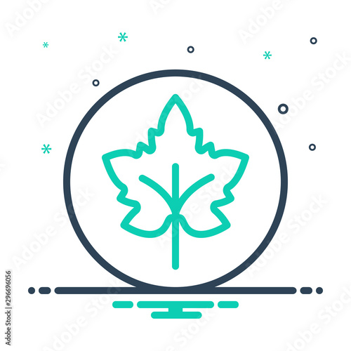 mix icon for leaf green 