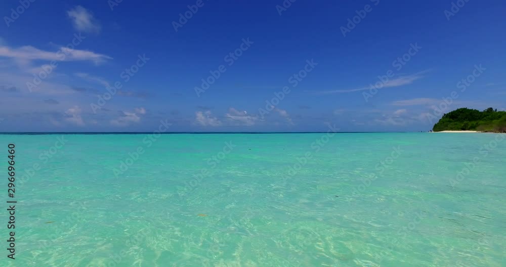 Panoramic wide view from island cape to ocean, blue turquoise horizon line in Thailand Panoramic wide view from island cape to ocean, blue turquoise horizon line in Thailand