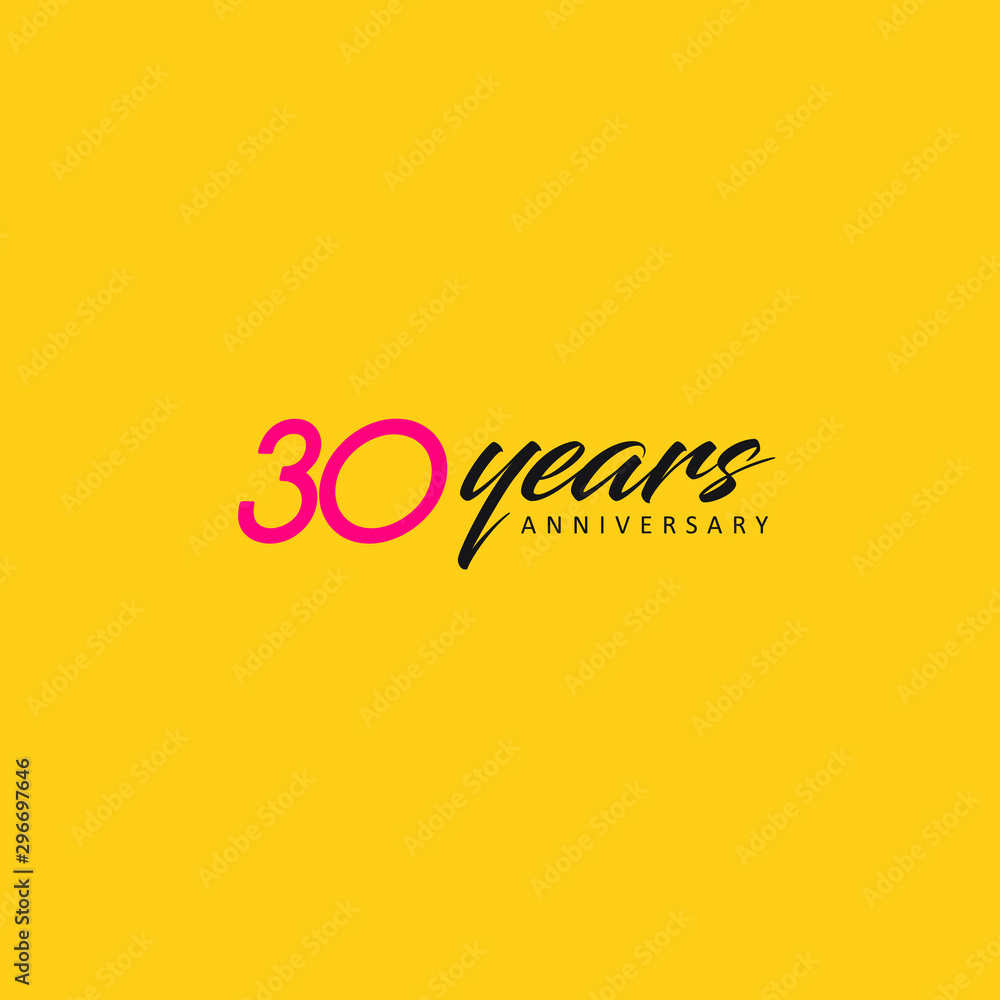 30 Year Anniversary Vector Template Design Illustration 30 Year Anniversary Vector Template Design Illustration