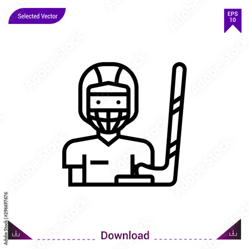 Canvas Print ice-hockey vector icon
