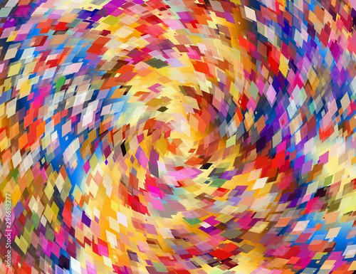 abstract many multicolored flying sticker background