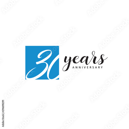 30 Year Anniversary Vector Template Design Illustration