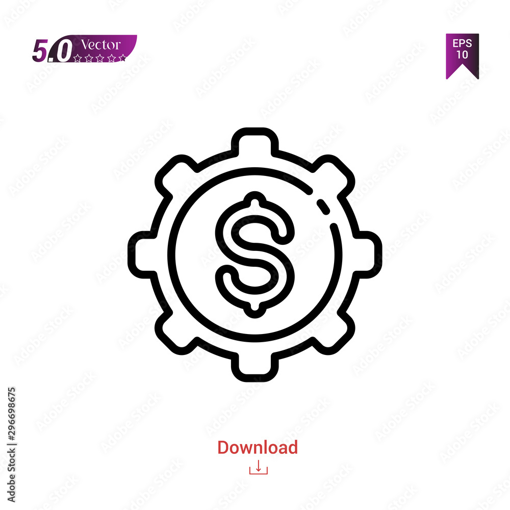 Outline Black gear icon vector isolated on white background. management. Graphic design, mobile application, logo, user interface. EPS 10 format vector Outline Black gear icon vector isolated on white background. management. Graphic design, mobile application, logo, user interface. EPS 10 format vector