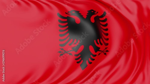 4K Seamlessly Looping Albania Flag Series E