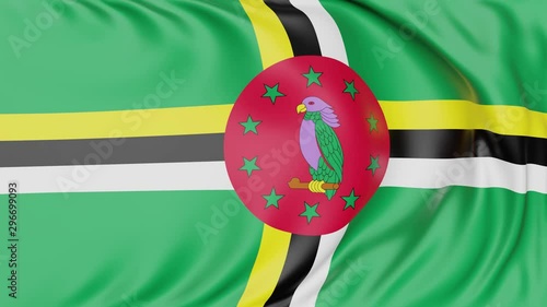 4K Seamlessly Looping Dominica Flag Series E
