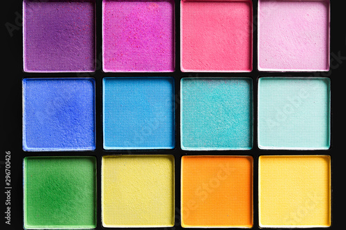 Fototapet Colorful eyeshadows palette