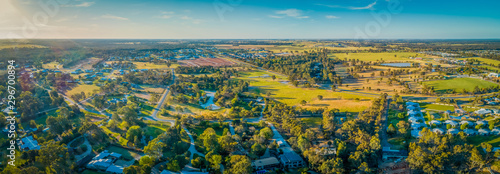 Aerial panorama of Moama in New South Wales  Australia