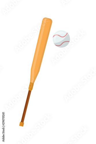 Baseball equipment flat vector illustration