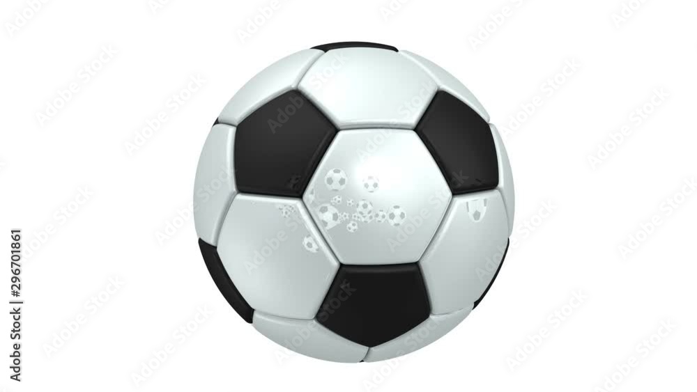 Soccer balls rotate on a white background. Many black and white soccer balls are rotating on white background. Footage video Soccer balls rotate on a white background. Many black and white soccer balls are rotating on white background. Footage video