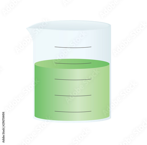 Vector illustration of a beaker