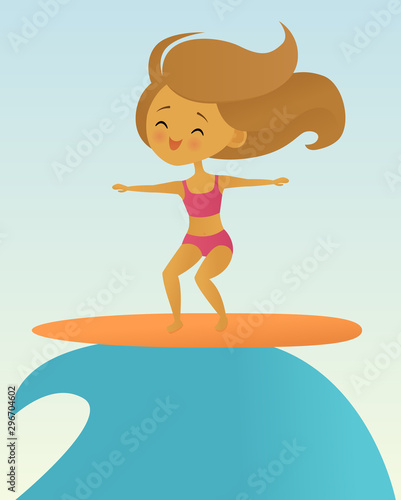Little surfer girl