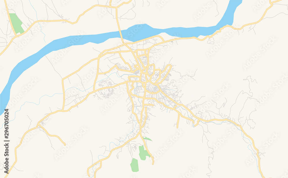 Printable street map of Mingora, Pakistan