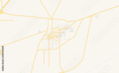 Printable street map of Khanewal  Pakistan