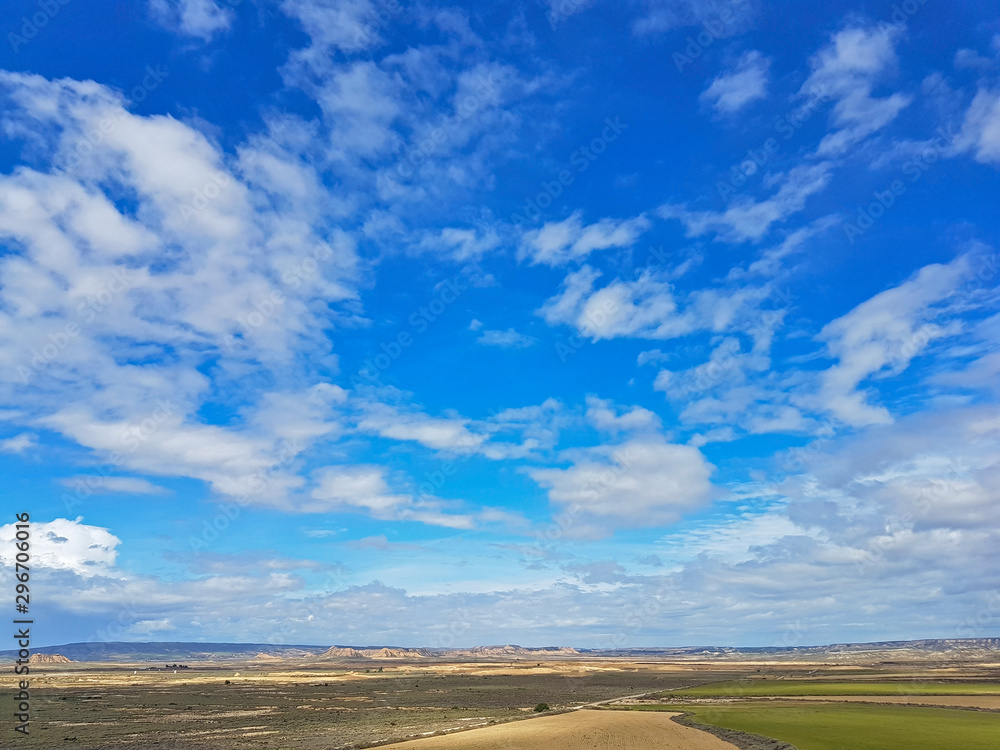 The Bardenas Reales is badlands or semi-desert natural region in the southeast of Navarre.