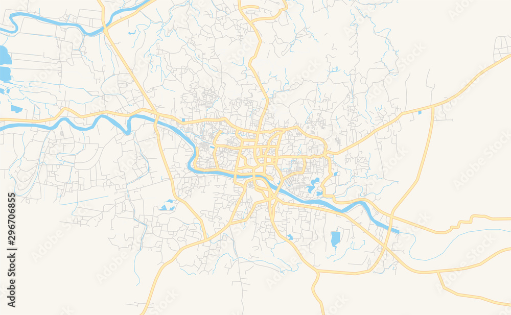Printable street map of Sylhet, Bangladesh