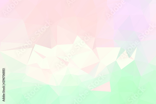 Light Pink vector modern geometric abstract background , Multicolor, Rainbow vector triangle mosaic template