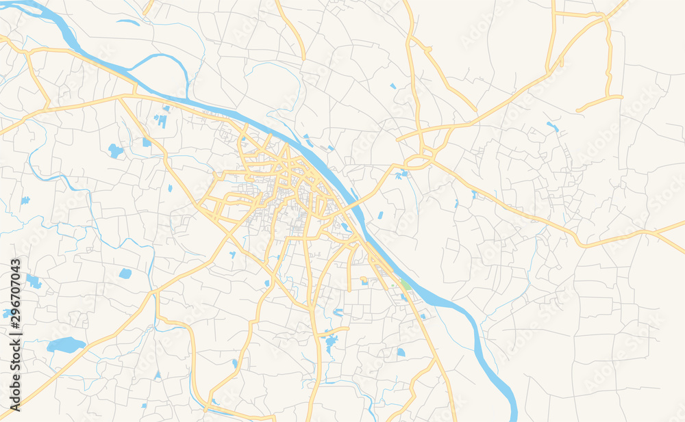 Printable street map of Mymensingh, Bangladesh