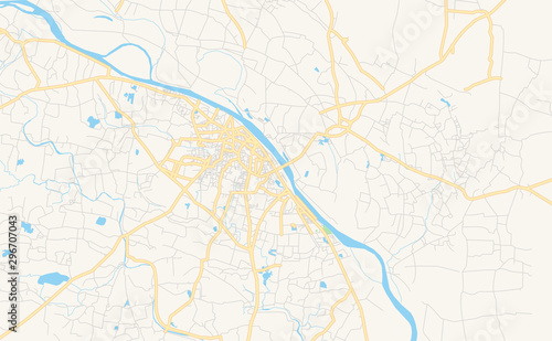 Printable street map of Mymensingh  Bangladesh