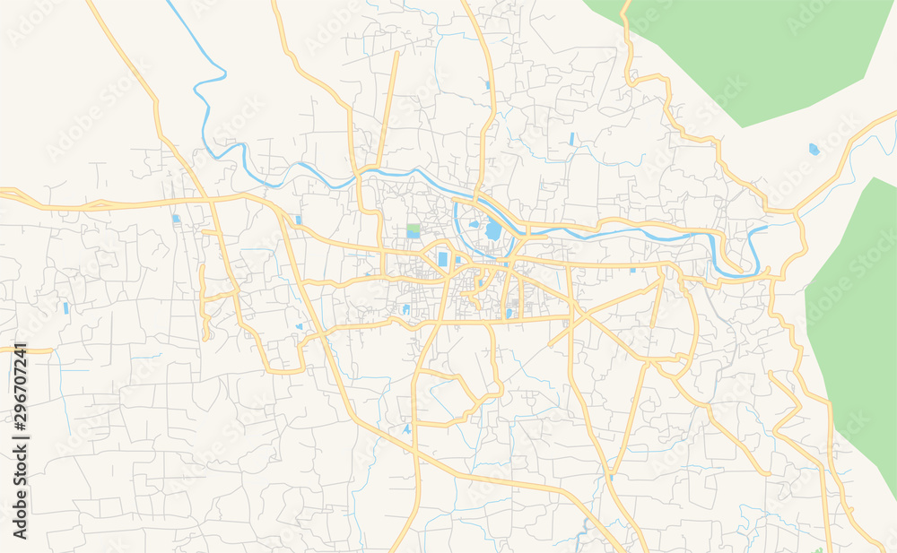 Printable street map of Comilla, Bangladesh
