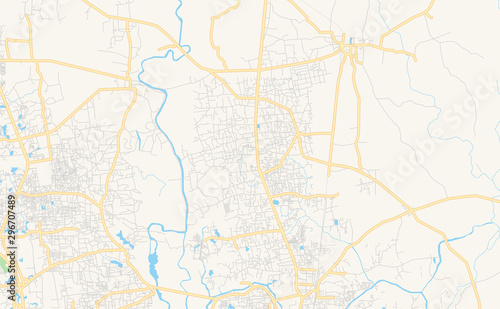 Wallpaper Mural Printable street map of Gazipur, Bangladesh Torontodigital.ca