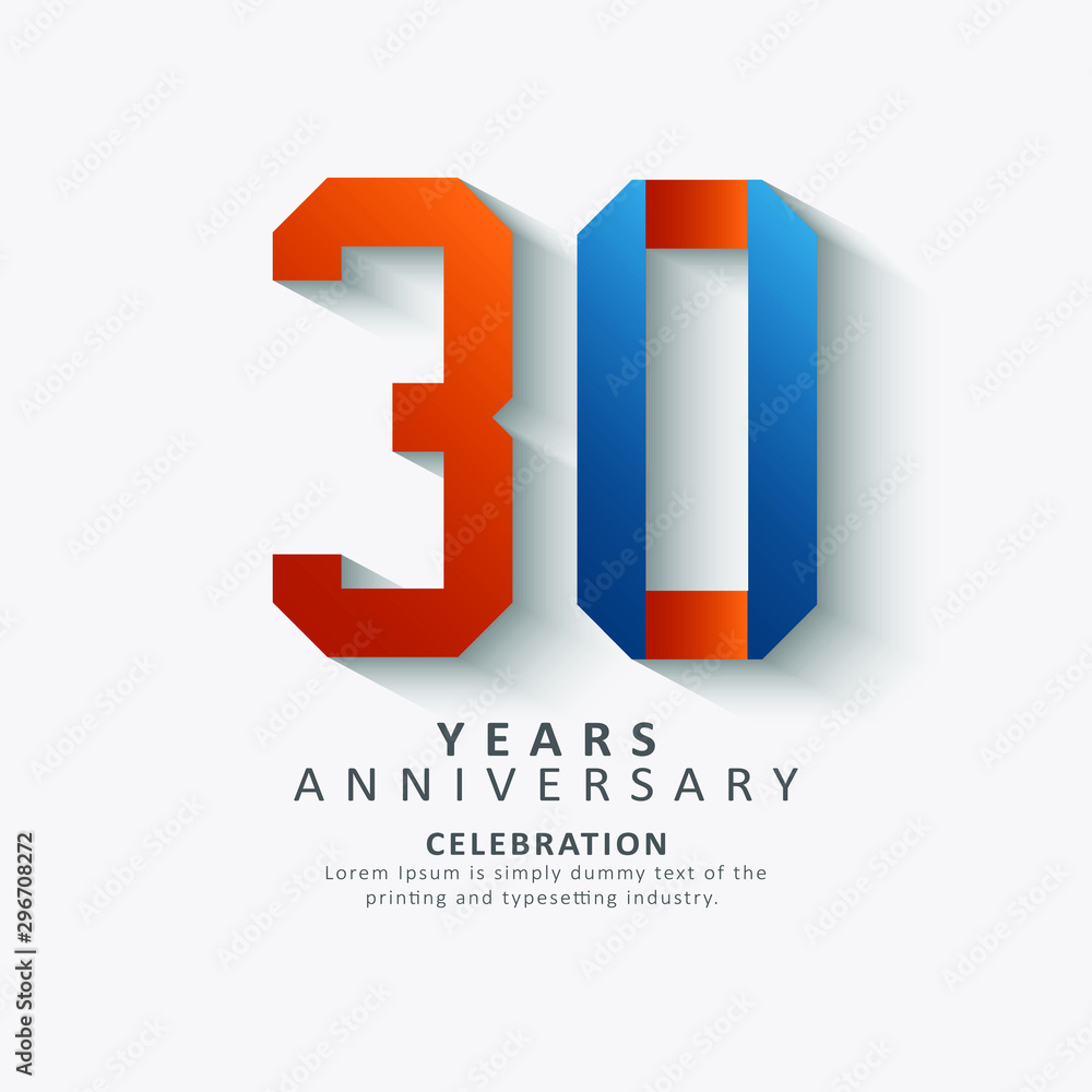 30 Year Anniversary Vector Template Design Illustration 30 Year Anniversary Vector Template Design Illustration