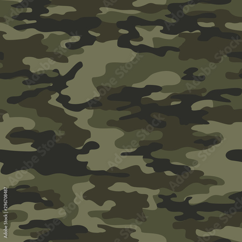 camouflage print pattern seamless on green background. Vector. Stylish design.